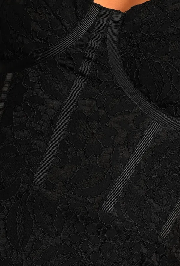 Lulus Lace Trumpet Midi Dress - Image 3