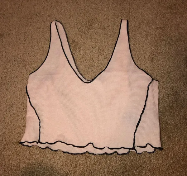 Cropped Tank Top Tan - Image 3