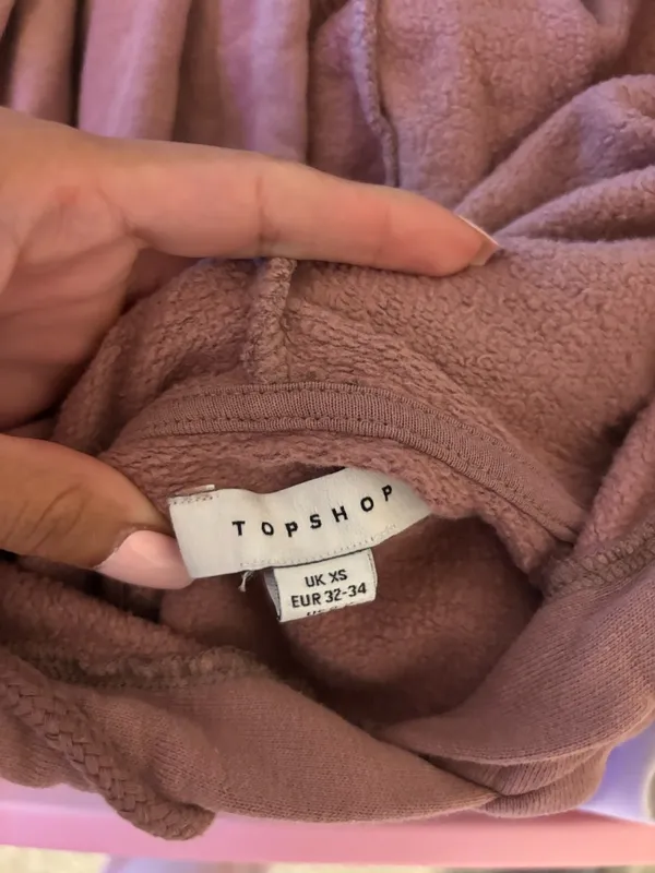 Topshop Cropped Hoodie Size XS - Image 5