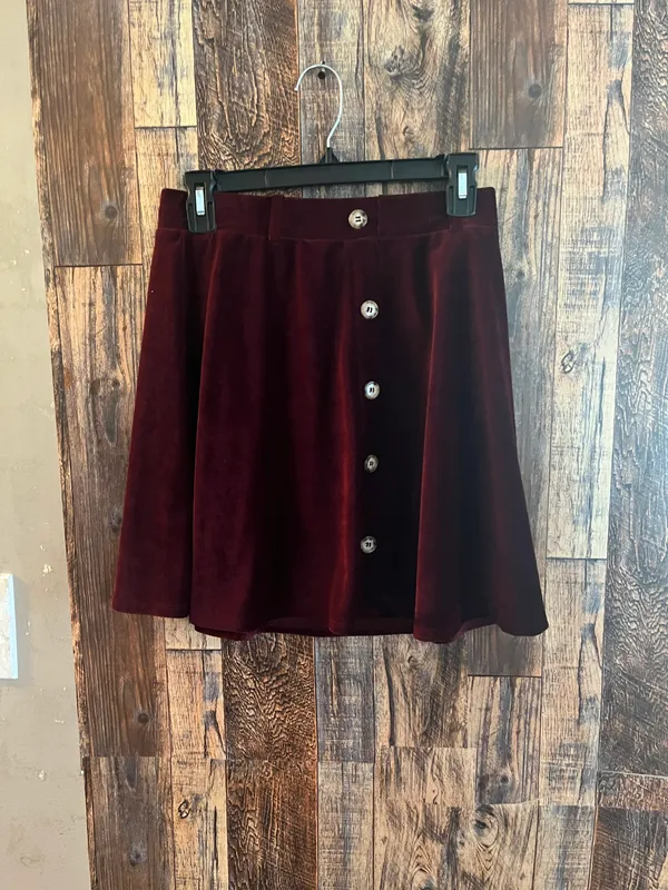 Altar’d State Maroon Lightweight Corduroy Skirt Size medium (bg2) - Image 2
