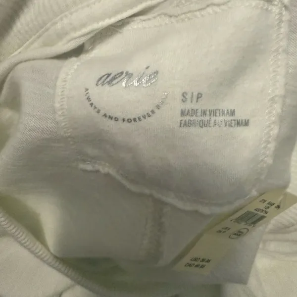 Aerie White Graphic Long Sleeve Hoodie - Image 4