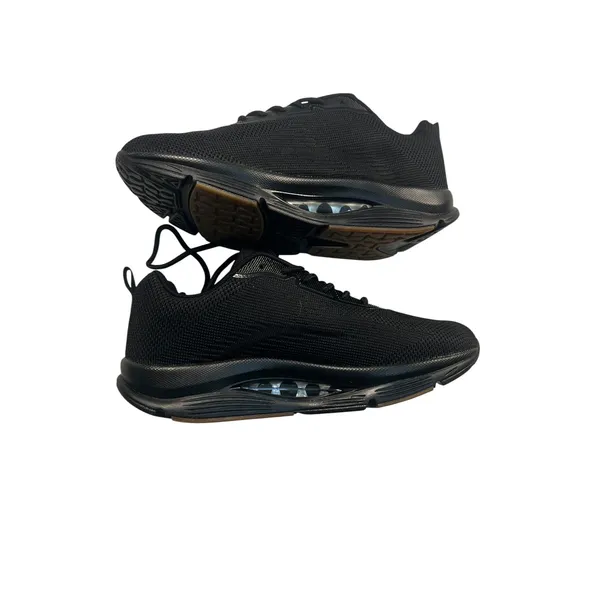 Womens Black Knit Running Shoes Size 10.5 Athletic Air Cushion Sneakers 41 - Image 2