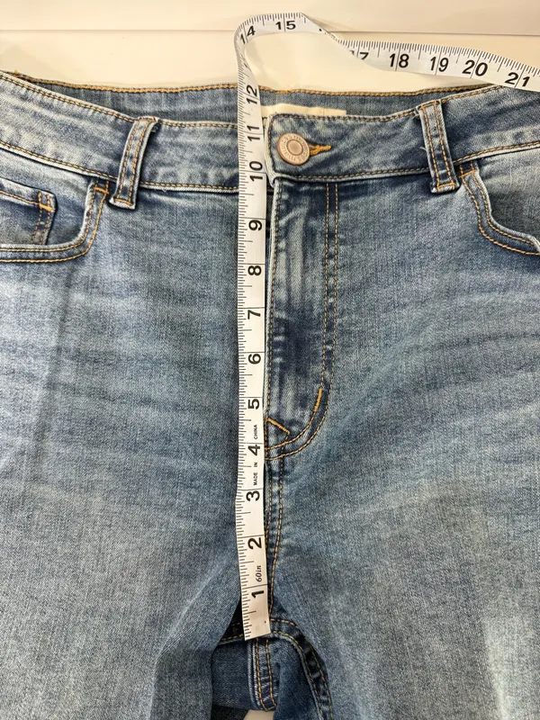 Maurices Kick Boot Ankle High Rise Jeans Medium Wash Ripped Western - Image 9