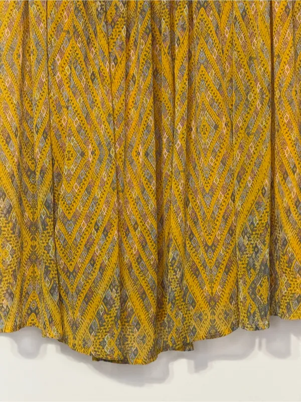 Free People Periscope Yellow Printed Sundress Spaghetti Strap Boho women’s Sz XS - Image 3