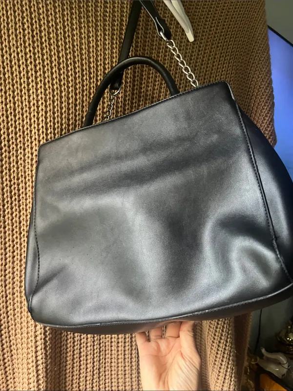 Nine West Black Satchel with Bow Detail - Image 12