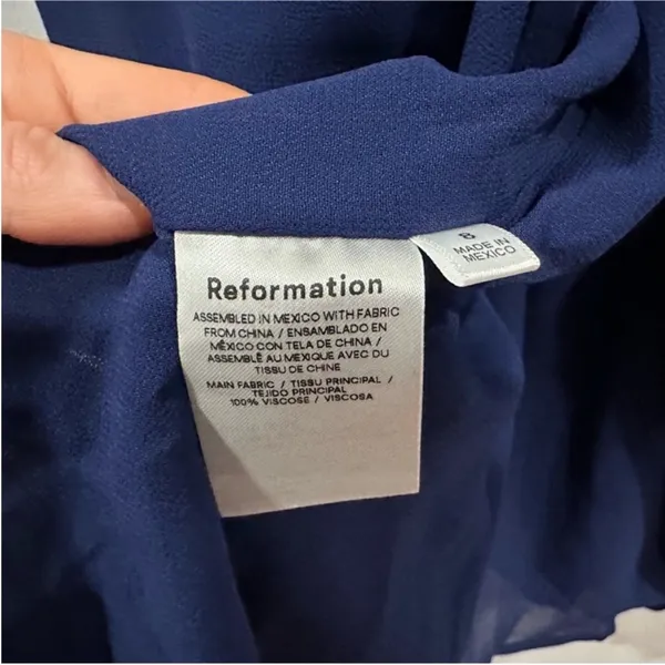 Reformation Theo Dress in Danube/Blue Sz 8 - Image 6