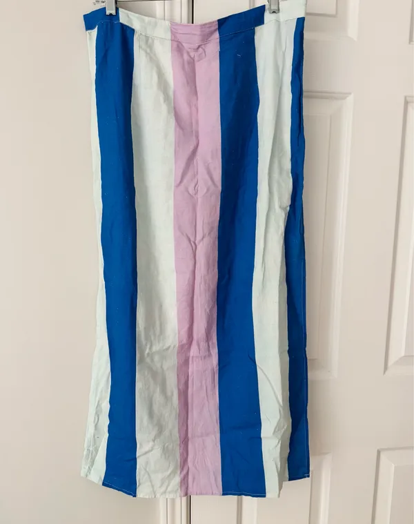 Anthropologie Celandine Linen Blend Breezy High-Slit Maxi Skirt, Size M/L - Image 6