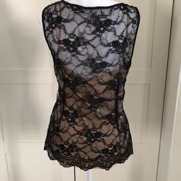 AT loft black lace W nude shell - Image 3