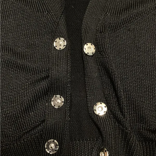 Michael Michael Kors short waist snap front cardigan Black Size Medium - Image 6