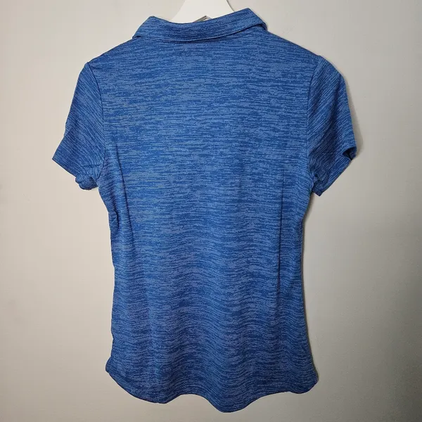 NWT Puma Shirt Golf Womens Icon Heather Polo Lapis Blue Short Sleeve Small Vneck - Image 10