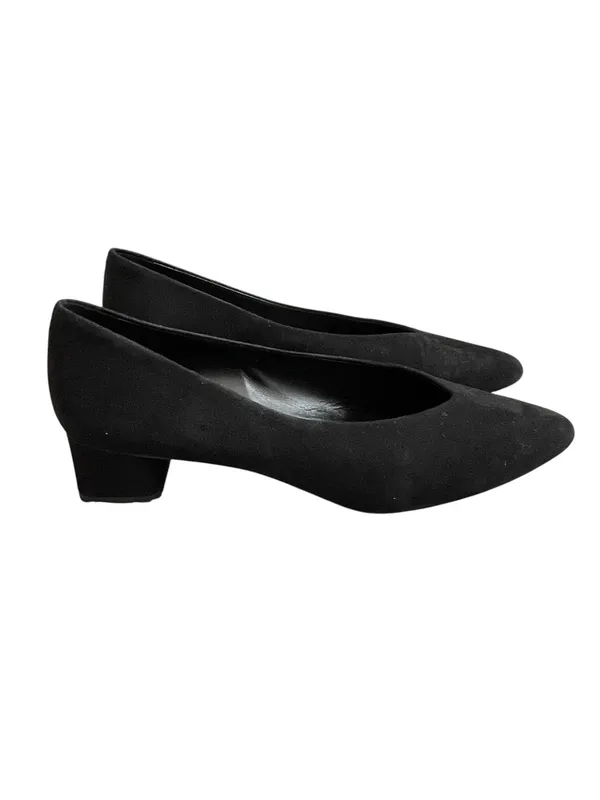 Everlane The V Heel Black Suede Pumps Women’s Size 9.5 Block Heel Versatile - Image 2