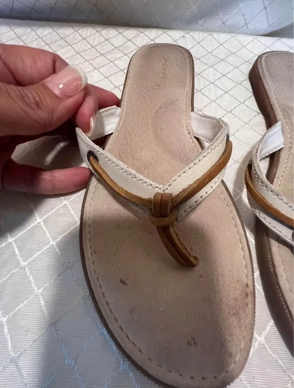 Sperry Top-Sider W's Sz 7 Thong Flip Flop Leather Strap Sandals - Image 2