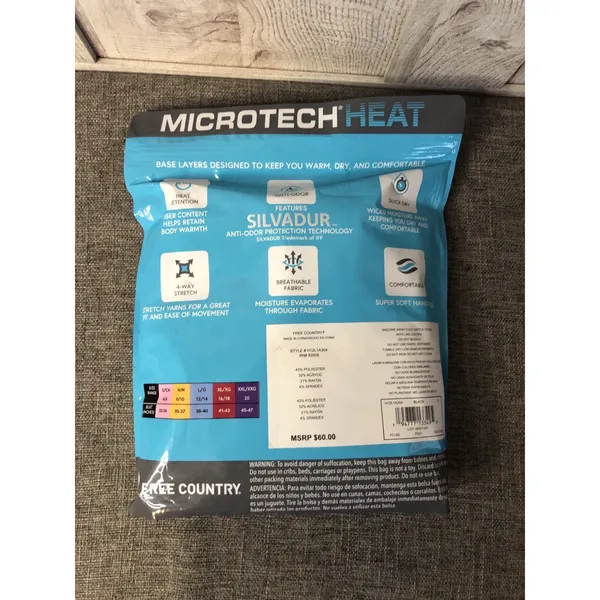 Free Country Microtech Heat 2 Pack Women Shirts Base Layer Top Black Small - Image 2