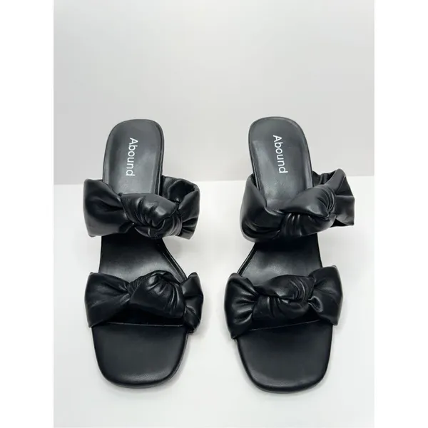 ABOUND Rainey Knotted Heeled Sandal in Black Size 5.5 Square Open Toe Heels‎ - Image 3