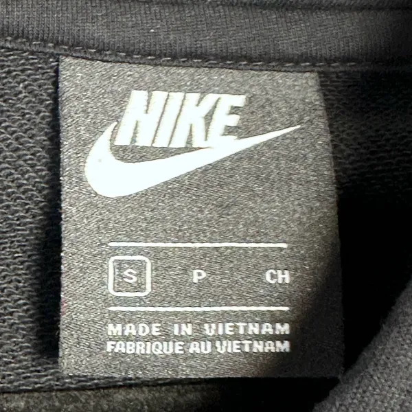 Nike Crop Icon Clash Hoodie Size Small Kangaroo Pocket Oversized‎ Comfy Black - Image 3
