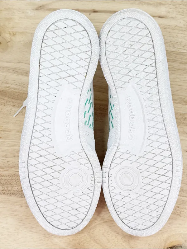 Reebok Club C 85 Logo Tennis Shoes Sneakers White Green Women Size 8 Preppy - Image 8