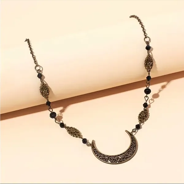Crescent Moon Head Chain Vintage Style Crystal‎ Flower Bohemian Gypsy Headwear - Image 7