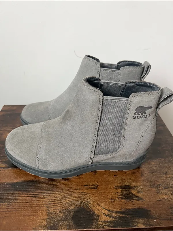Sorel Women’s Gray Wedge Ankle Boots, size 6 ➡️ - Image 3