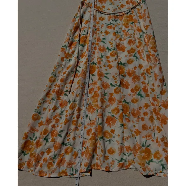 Sienna Sky Womens Orange Floral Button Front Midi Dress Size M 02CDR903 - Image 12