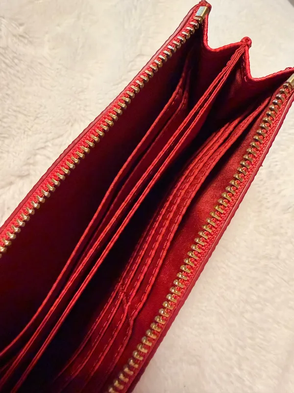 Custom designer coach wallet red - Image 3