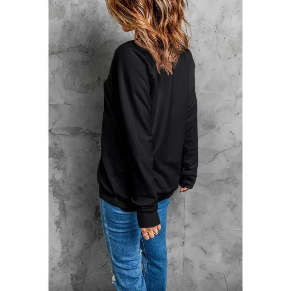 Spooky Rhinestone Drop Shoulder Sweatshirt - Image 8