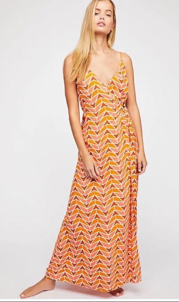 Free People • • Siren Wrap Maxi Dress Size Large - Image 5