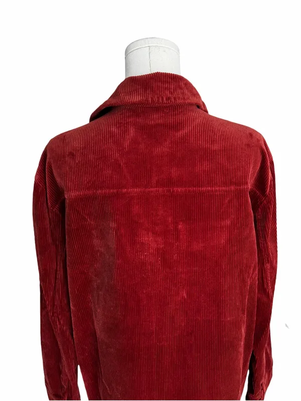 Sézane - Sadie Corduroy Shirt Dress Rust Red Size 36 US 4 - Image 5