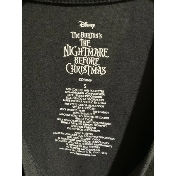 Disney The Nightmare Before Christmas Women Graphic Tee Size S w/ Short Sleeves G-029 - Image 3