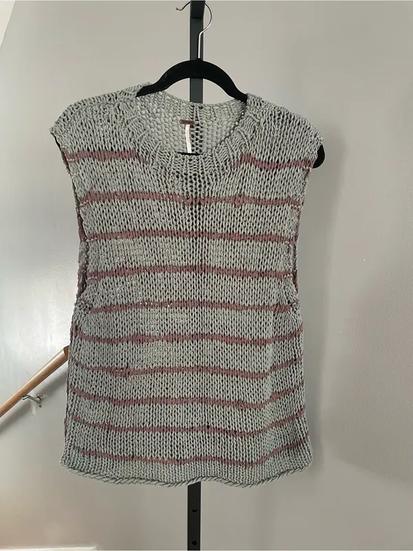 Free People Wave After Wave Sweater Tank Size Medium - Image 2