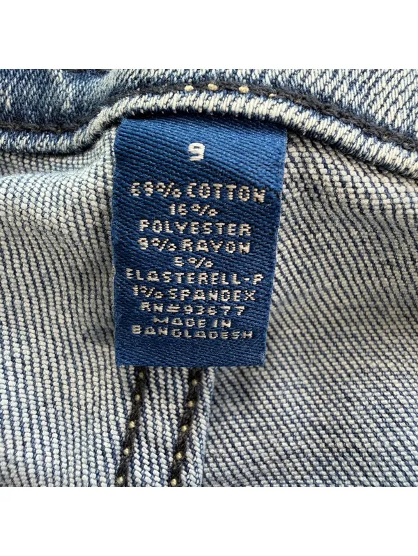 Arizona Jeans Co Women 9 29x28 Blue Skinny Leg High Rise Distressed NWT - Image 5