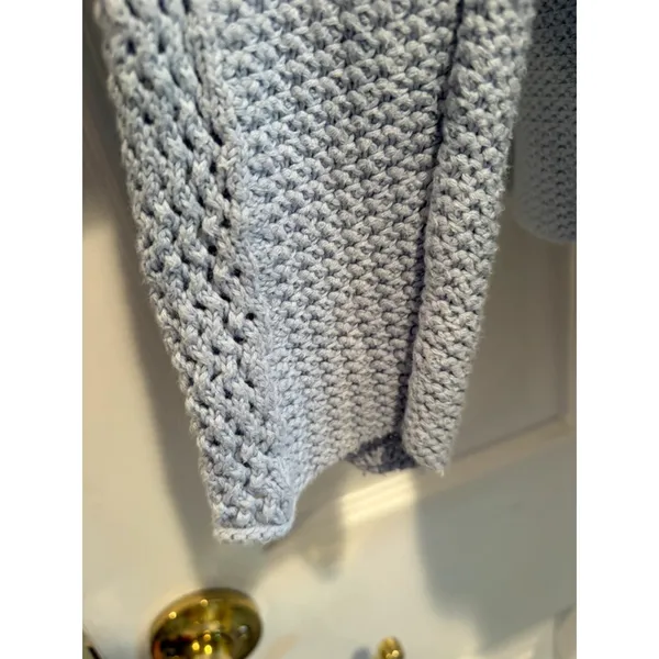 Pendleton Light Blue Cotton Knit Sweater Textured Minimalist Pullover L - Image 6