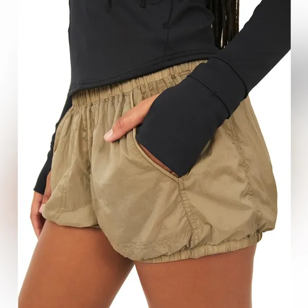Free People Movement Sunshine Bubble Hem Shorts - Image 3