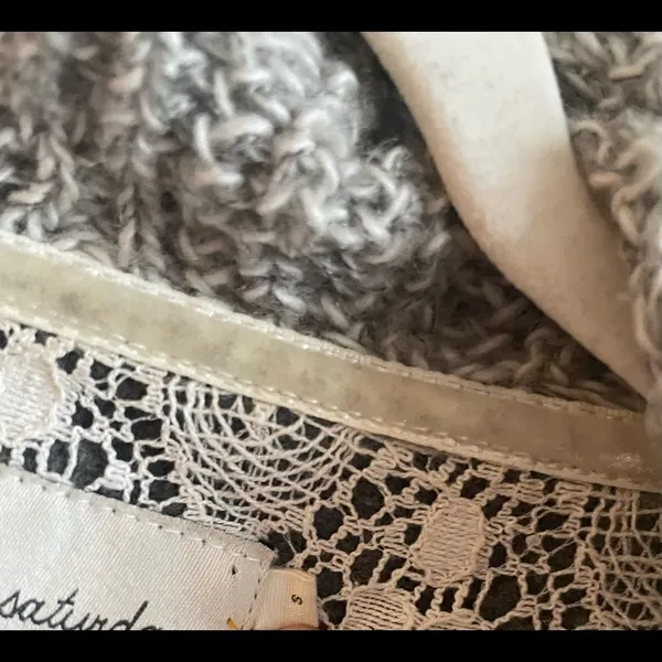 ‎Saturday Sunday gray long line open cardigan - Image 6