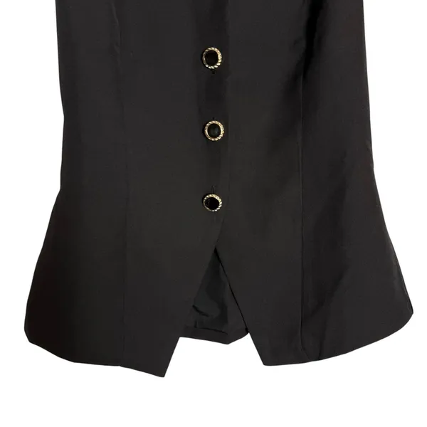 SNDYS Revolve Emiliana Black Button Front Tailored Sleeveless Vest Top Size XS - Image 4