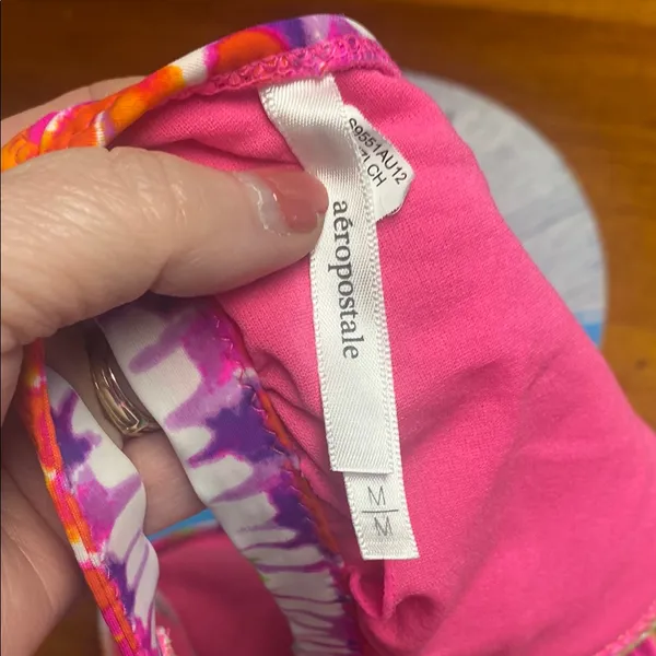 Aeropostale Pink Multicolor Tie-Dye Bikini Set - Image 5