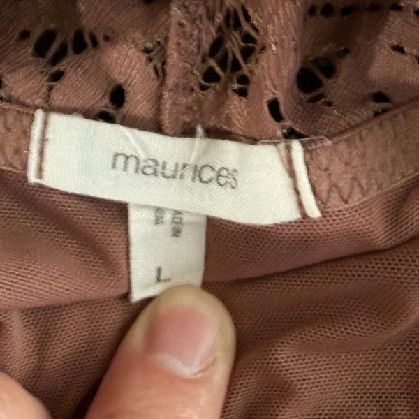 Maurices Dusty Rose Lace Racerback Bralette - Image 3