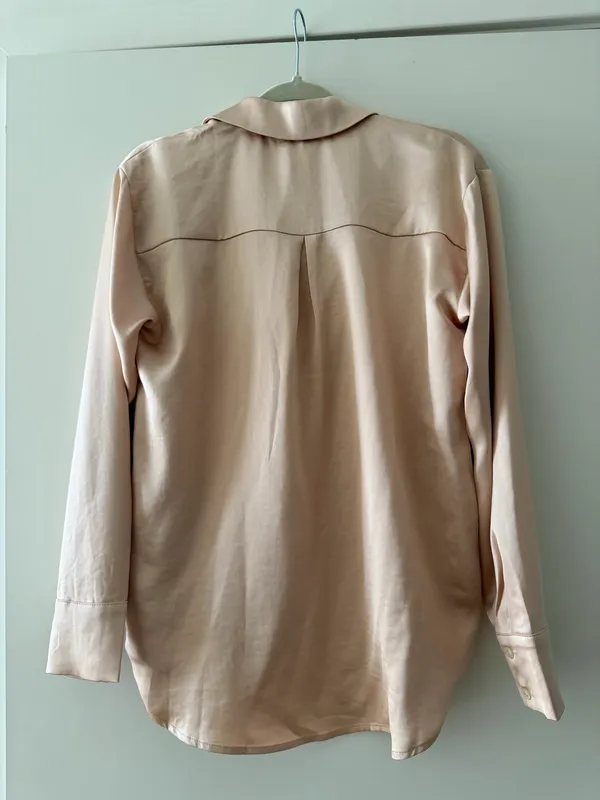 Boutique Button-Up Silk Top - Image 2