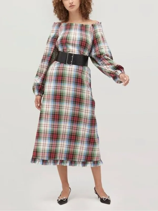 Hill House Plaid The Adelaide Nap Dress Small - Image 2