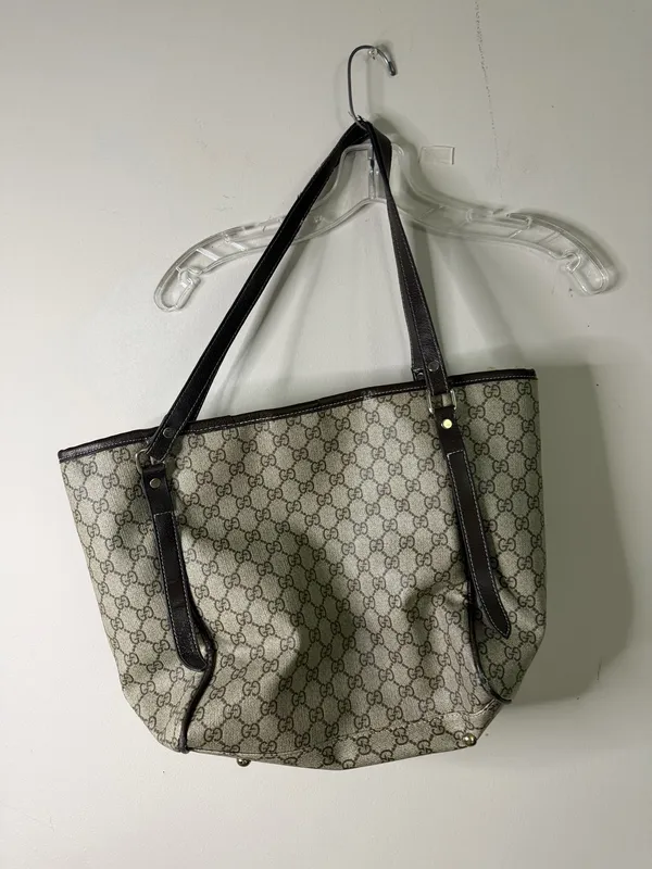 Monogram Tote Bag Brown - Image 2