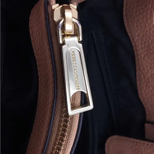Rebecca Minkoff Peach Tan Pebbled Leather Satchel Bag Purse 🌺🌺 - Image 9