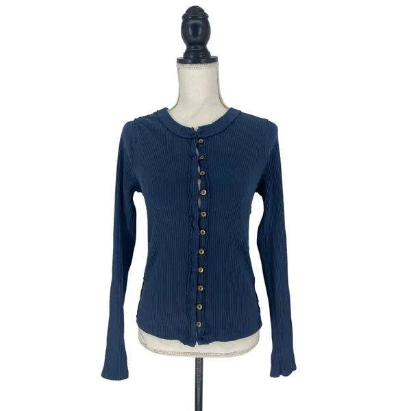 Free People It's On Cardi Big Dipper‎ Ribbed Cardigan M - Image 2