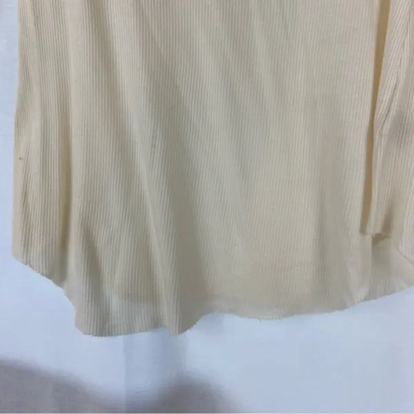 Free People Cream Lace Sleeved Romantic Fairycore Regencycore Ribbed Top - Image 11