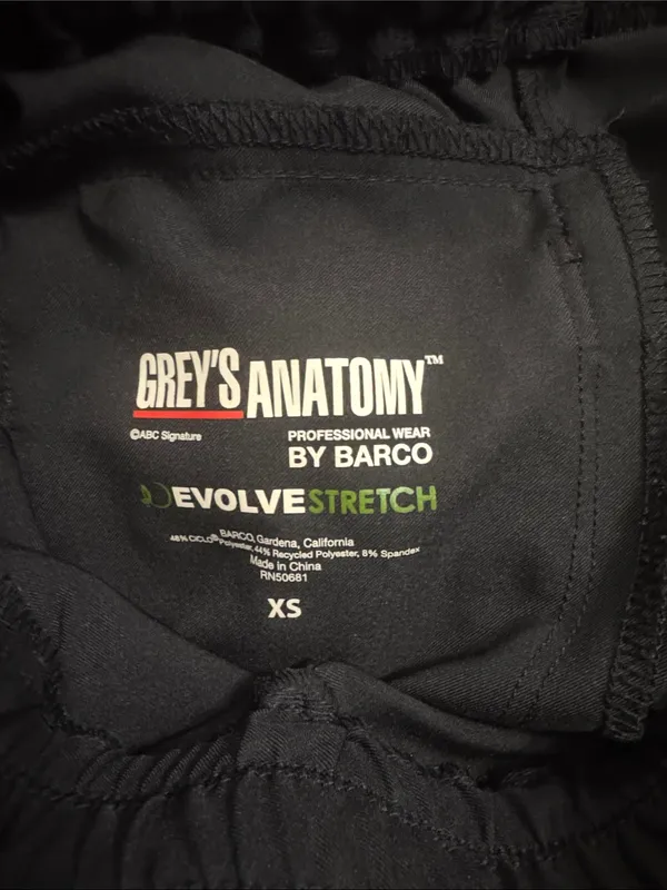 Grey's Anatomy Black Cargo Jogger Professional Wear Scrubs - Image 9