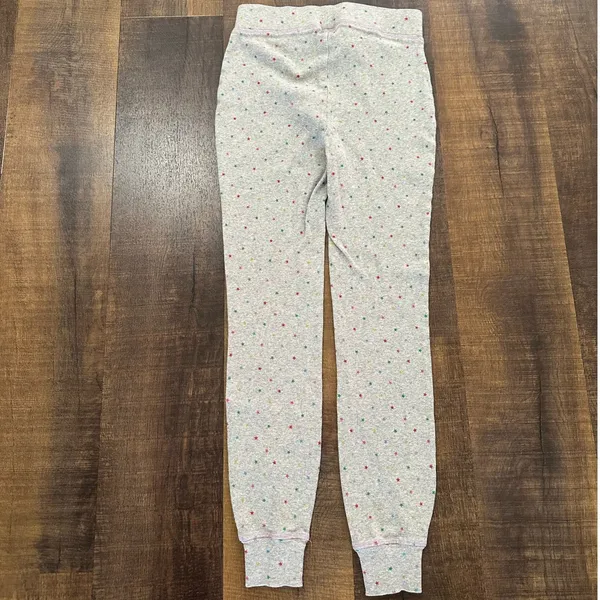 Boden Star Print Thermal Pajama Set Gray Waffle Knit Women's US 6 - Image 9