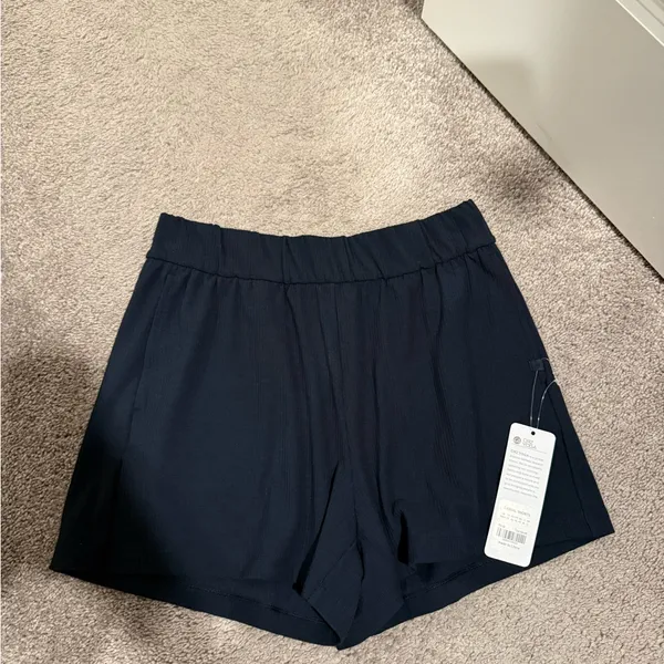 CRZ YOGA Comfy Ribbed Sweat Shorts - Image 2