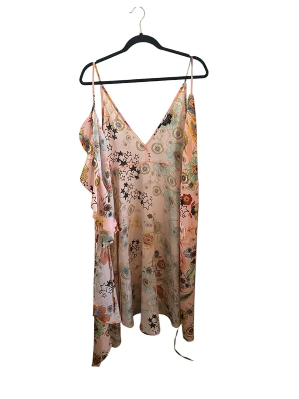 Topshop Star Power Ruffle Wrap Slip Dress pink midi dress floral wedding guest - Image 11