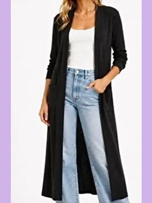 NEW LuLaRoe Long Black Open Front Cardigan - Image 15