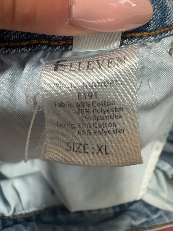 Amazon Eleven Light Wash Denim Mini Skort – Size XL - Image 4