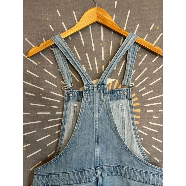 Madewell Adirondack Short Overalls in Phillips Wash - Image 9
