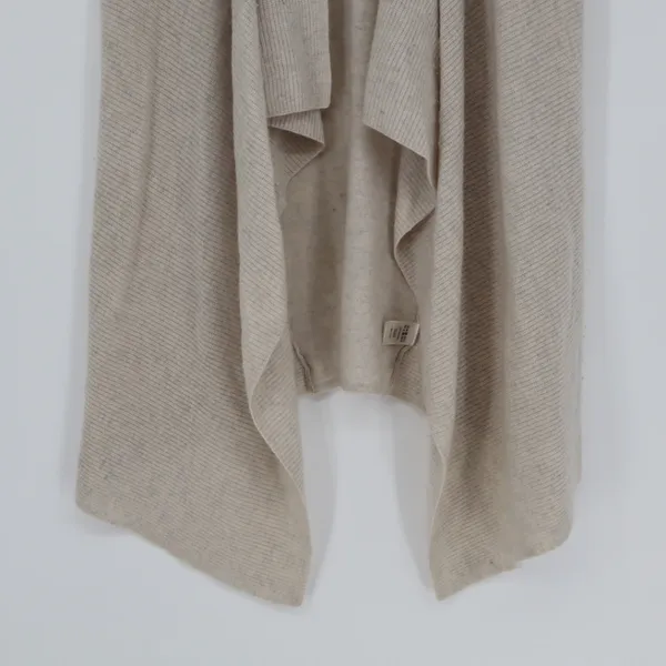 Nanette Lepore Cashmere Drape Vest S 100% 2-Ply Neutral Old Money Quiet Luxury - Image 3